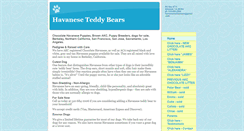 Desktop Screenshot of havaneseteddybears.com
